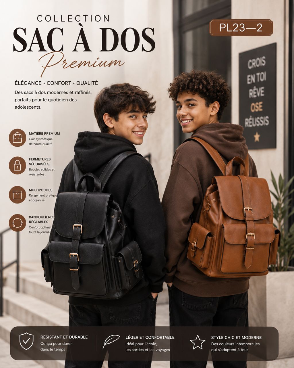 Sac en cuire pour les ados