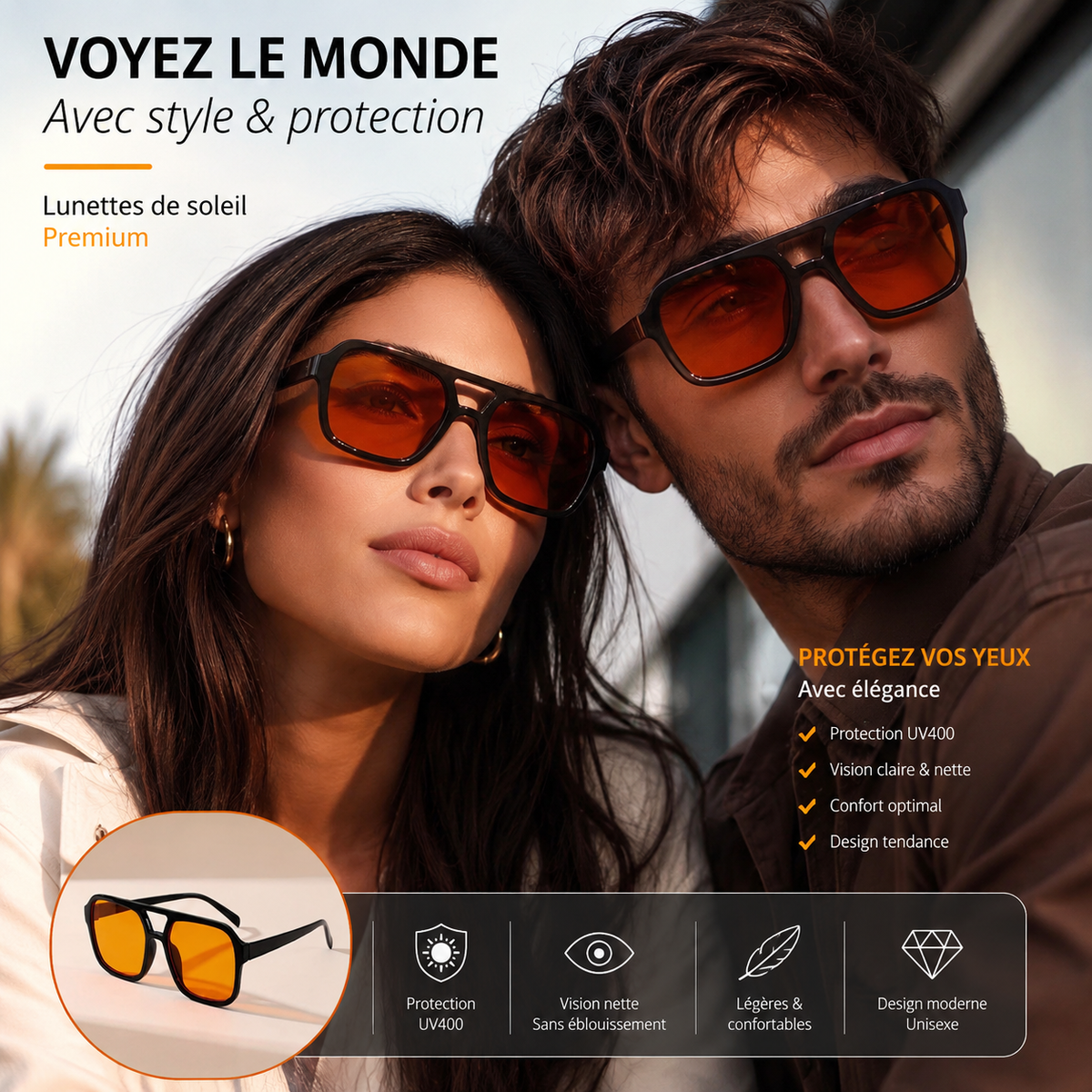 Lunettes de soleil unisex