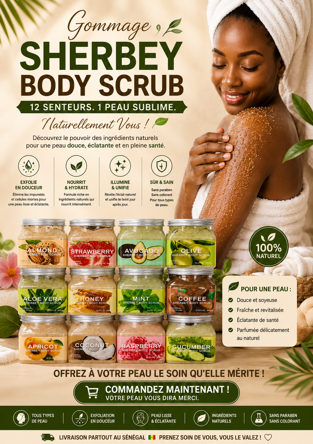 SHERBEY BODY SCRUB ( Gommage du corps )