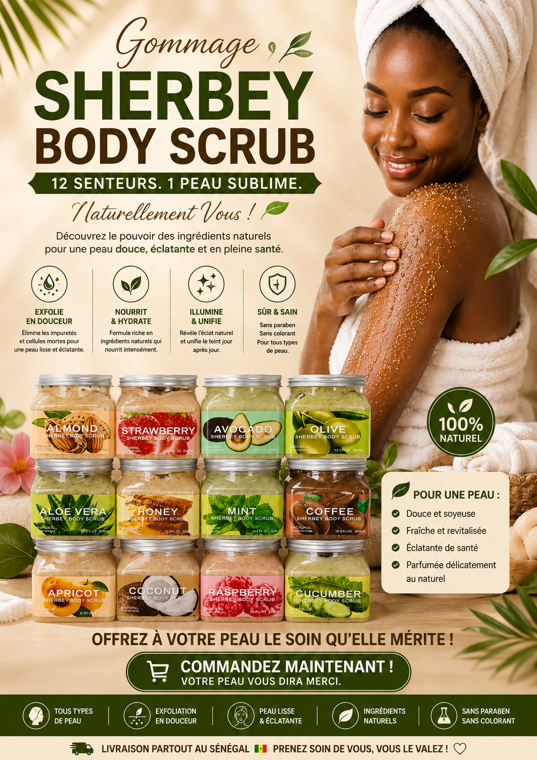 SHERBEY BODY SCRUB ( Gommage du corps )